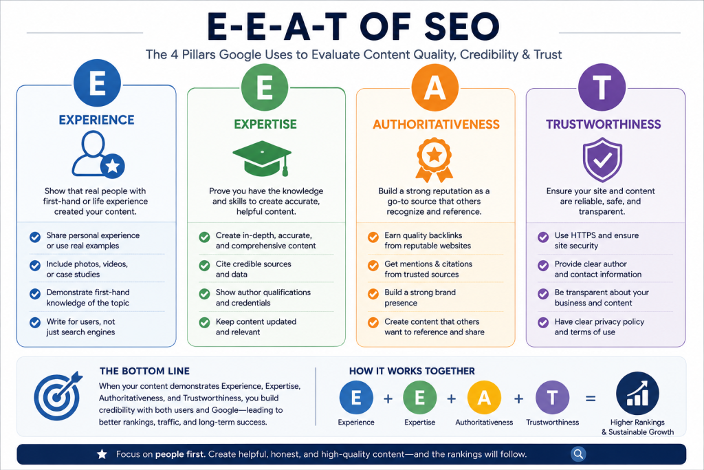 3- EEAT of SEO to optimise content for AI search result