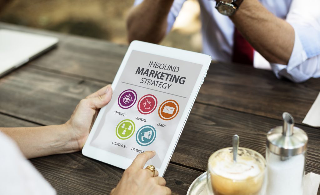 4-Digital tablet showing inbound lead generation strategy