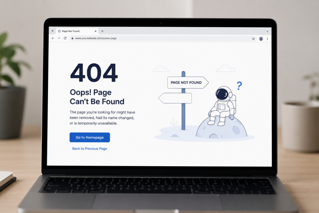 004_a broken webpage that can affect website user experience and SEO.